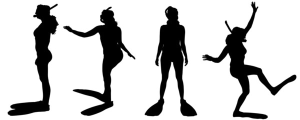 Vector silhouette of a people.
