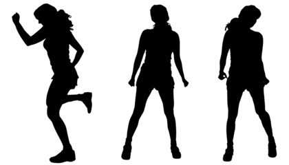 Vector silhouette of a woman.