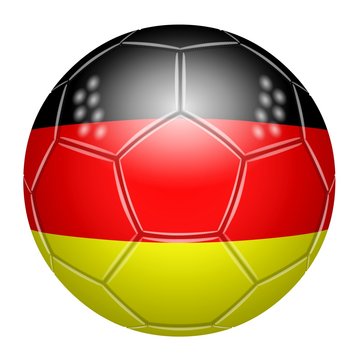 Fußball mit den Farben von Deutschland