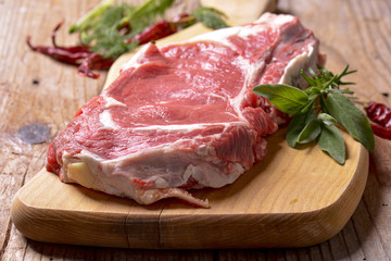 Raw steak