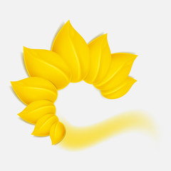 Autumn background with yellow foliage.