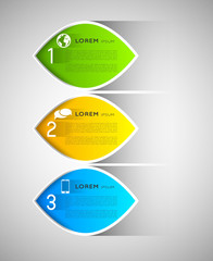 infographic mesh banners with option steps and icons