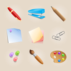 Set of school icons