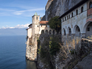 Naklejka premium The Monastery of Santa Caterina del Sasso