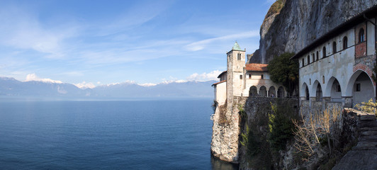 Naklejka premium The Monastery of Santa Caterina del Sasso