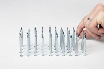 Steel nail set