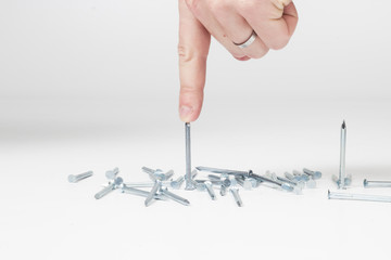 Steel nail set