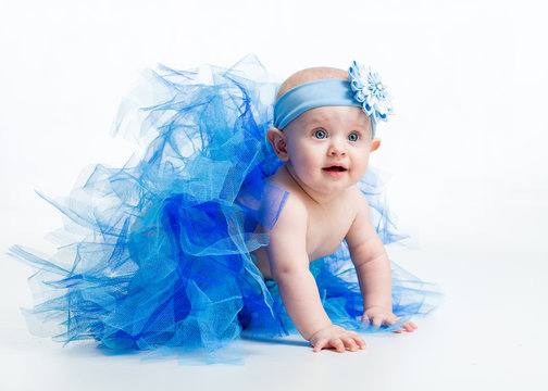 Pretty Baby Girl Weared Tutu Skirt