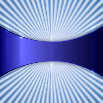 Vector abstract metallic color plate with radial lines