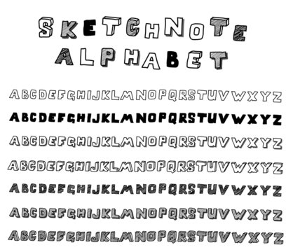Sketchnote alphabet