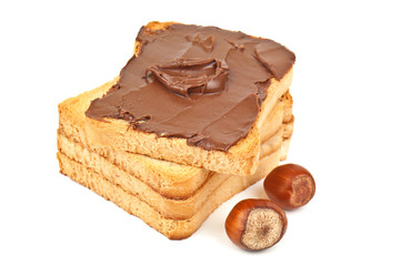 toast with nut cream