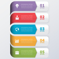 Modern business infographics options banner.