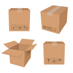 Brown boxes