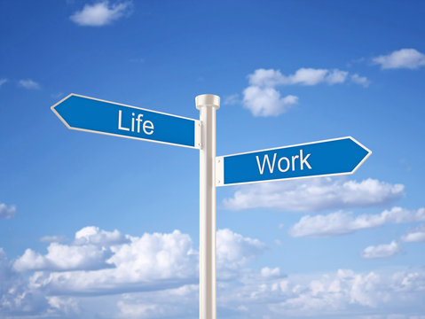 Life and Work Sign