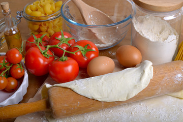 ingredients for homemade pizza