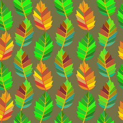 Background of leaves. Seamless vector illustration.