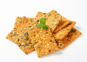 Pumpkin seed cheddar crackers
