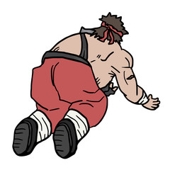 Crouched man