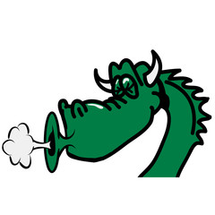 Drache pusten witzig Cool Comic