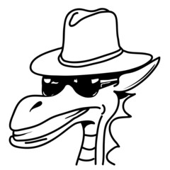 Drache Hut sonnenbrille cool comic Design