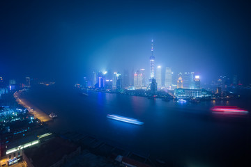 night view at shanghai china