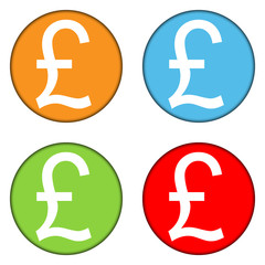 Pound symbol buttons set