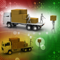 Transportation trucks in freight delivery