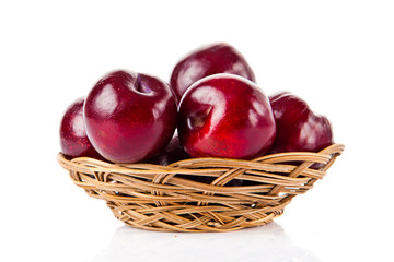 plums  fruit isolated on white background