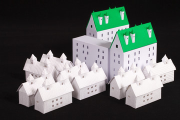  ペーパークラフトの建築物・ビルディング・住宅（プロパティリリース有り） 