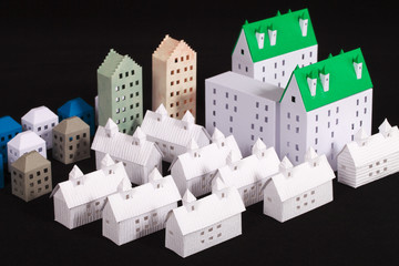  ペーパークラフトの建築物・ビルディング・住宅（プロパティリリース有り）