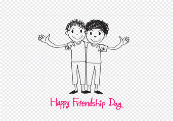 Happy Friendship Day and Best Friends Forever idea design