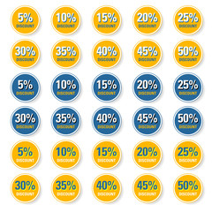 Simply yellow discount circle label