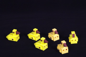 ペーパークラフトのあひる・ひよこ・雛・アヒル（プロパティリリース有り）