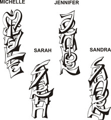 stylized female names