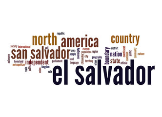 Obraz premium El Salvador word cloud