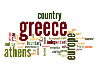 Obraz premium Greece word cloud