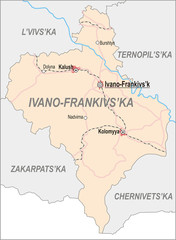Map of Ivano-Frankivsk Oblast