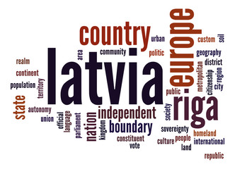 Latvia word cloud
