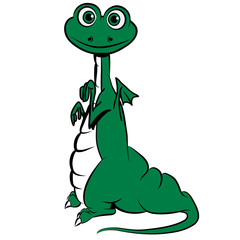 Drache fabel cool witzig Design lieb Comic