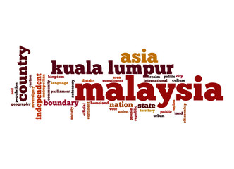 Fototapeta premium Malaysia word cloud