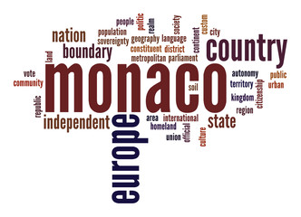 Fototapeta premium Monaco word cloud