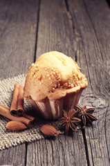 Muffin with nuts