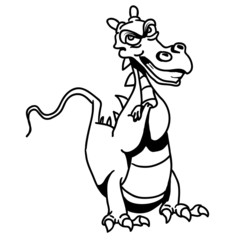 Drache böse lustig witzig Cool Comic