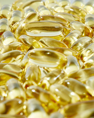 medicine pills with omega-3 fish fat oil