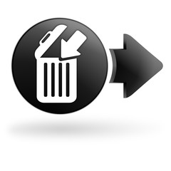 jeter à la poubelle sur bouton noir