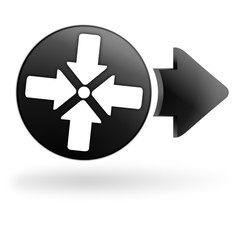 point de rassemblement sur bouton noir