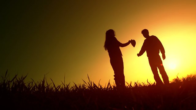 Man Breaking Up with Woman Heartbreak Concept
