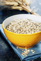 Rolled oats in a bowl