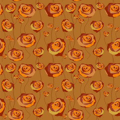 Floral rose background, seamless