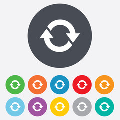 Rotation icon. Repeat symbol. Refresh sign.